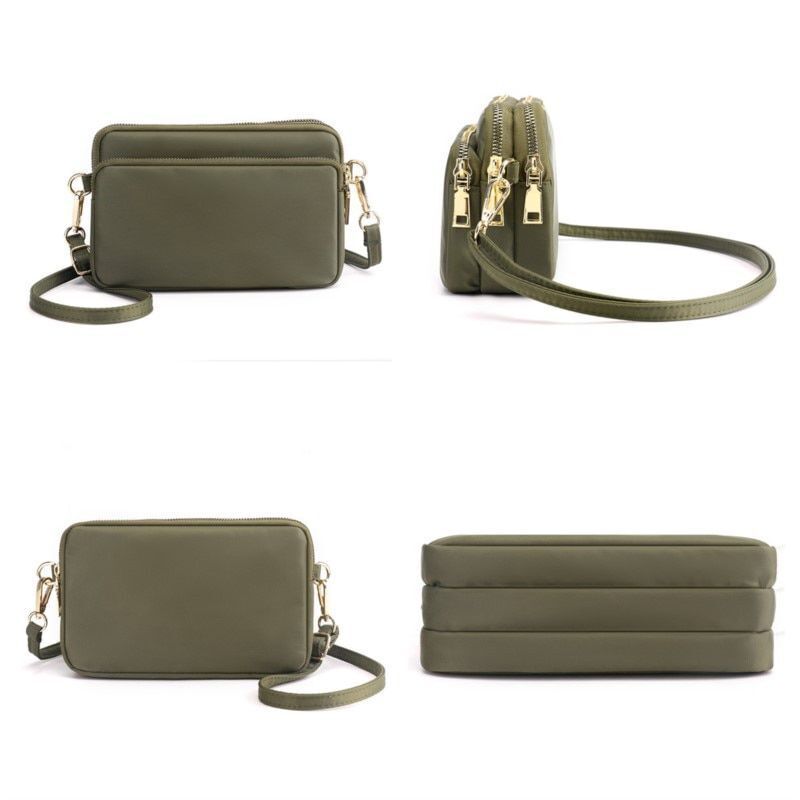 Nylon Medium Size Messenger Bag Fashion Shoulder Bag Purse Grey/Blue/Black/White