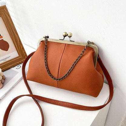 Vintage Synthetic Leather Bag Handbag Purse Chain Shoulder Crossbody 120CM Strap