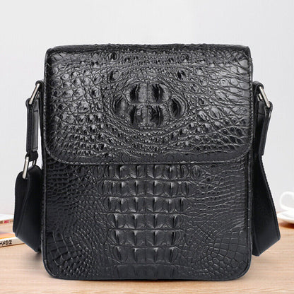 Handcrafted Nile Crocodile Skin Leather 10" Men's Luxury Shoulder/Messenger bags