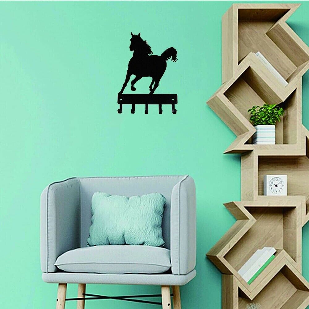 Wall mounted hanger Metal pendant Horse Key Rack Hanger Metal pendant wall art