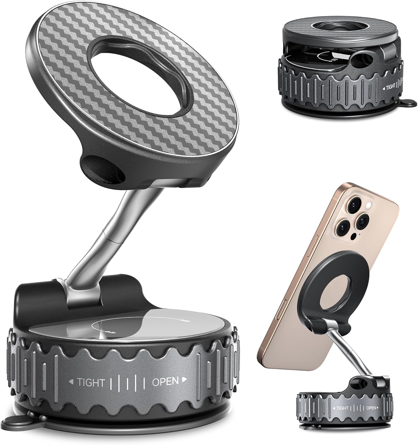 Car Phone Holder for Magsafe [78+LBS Hyper Suction & 4400Gf Strongest Magnetic]