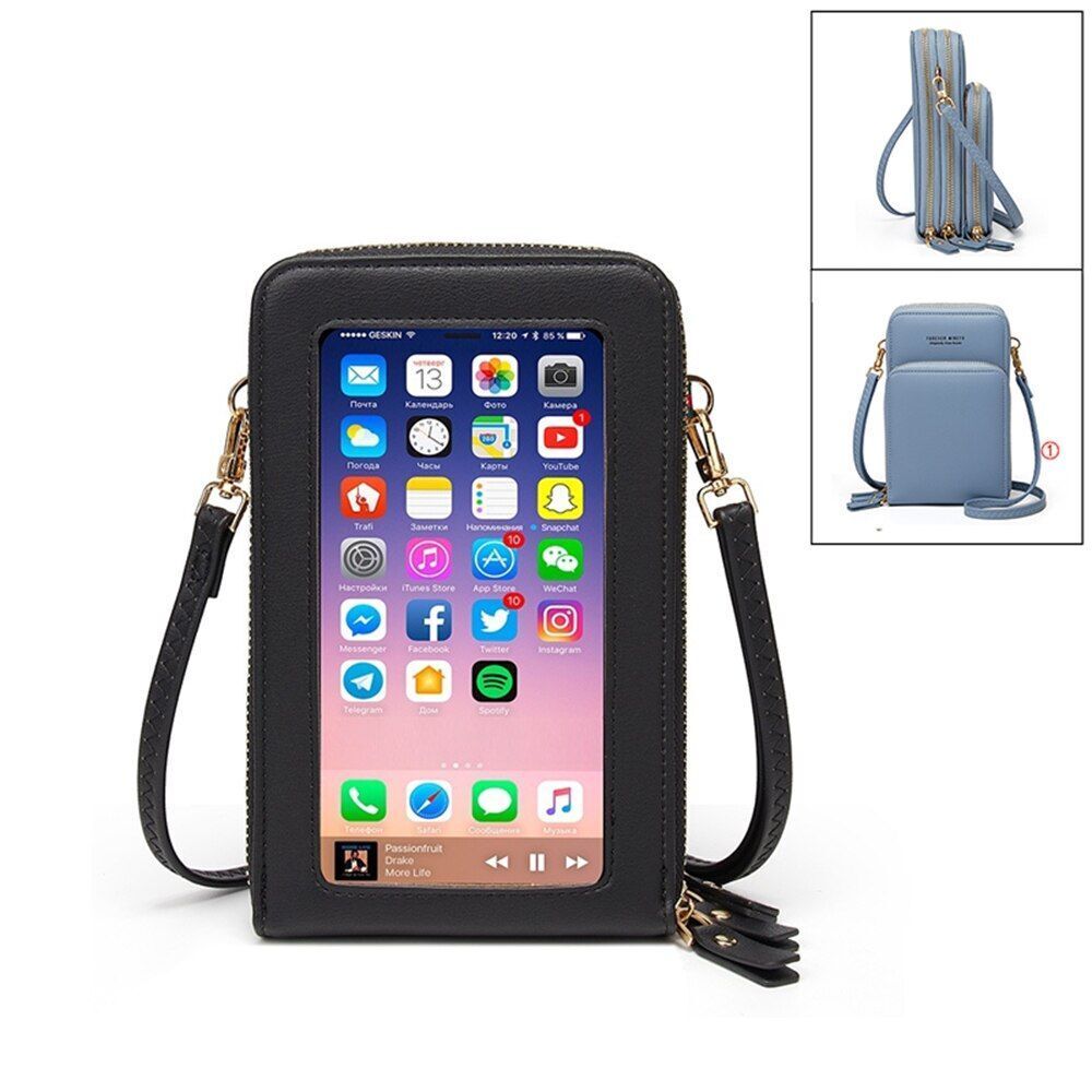 Women Leather Shoulder Bags Large Capacity Crossbody Bags Handbag Phone Purse