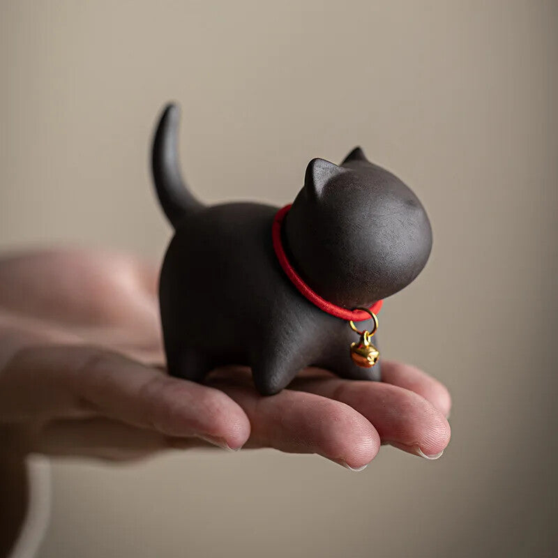 Purple Clay Cute Cat Tea Pets Ceramic Kung Fu Tea Set Accessories for Home Decor