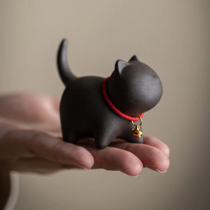 Purple Clay Cute Cat Tea Pets Ceramic Kung Fu Tea Set Accessories for Home Decor