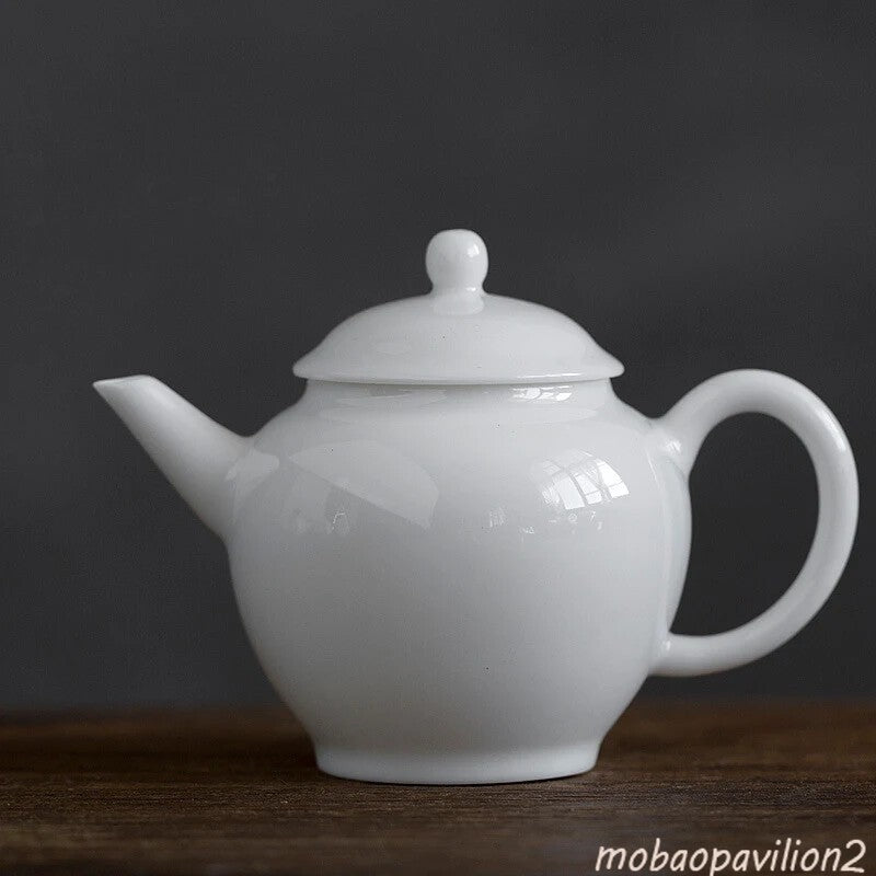 White Porcelain Teapot Jade Porcelain Teapot Ceramic Kung Fu Tea Set