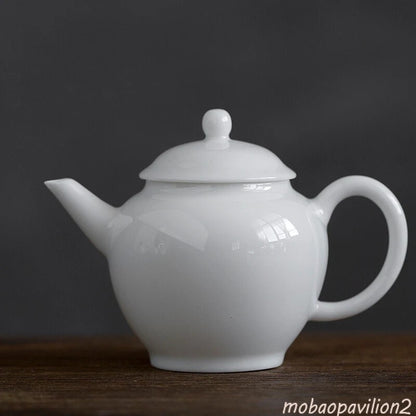 White Porcelain Teapot Jade Porcelain Teapot Ceramic Kung Fu Tea Set