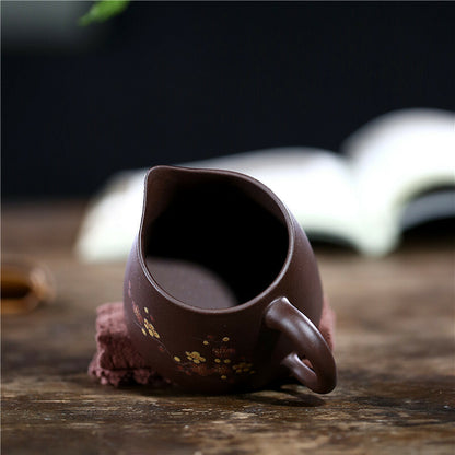 200ml Chinese Yixing Purple Clay Gongfu Teacup Handmade Plum Blossom Cup Tea Set