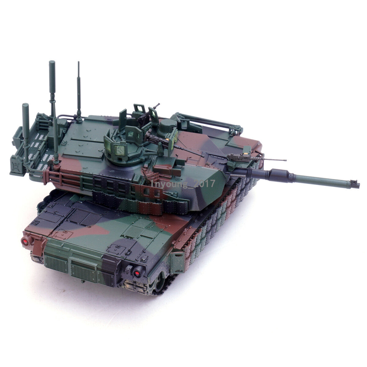 1:72 M1A2 Tusk II Military Tank Model Diecast US Armored Vehicle Collectible
