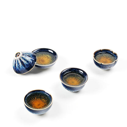 Creative Tea Cup Multi-size Kungfu Tea Cup For Pu'er Tea Jian Zhan Tian Mu Glaze
