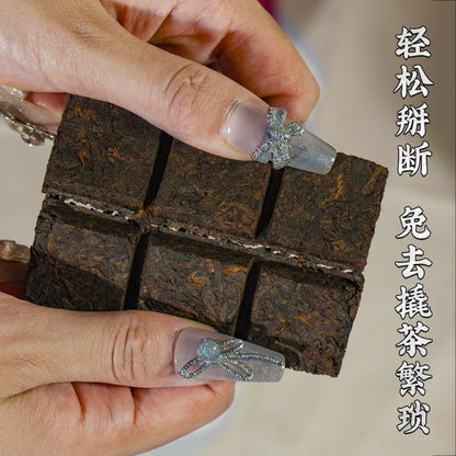 60g Authentic Yunnan Menghai 2024 Mellow Aroma Ripe Pu'er Tea Small Tea Bricks