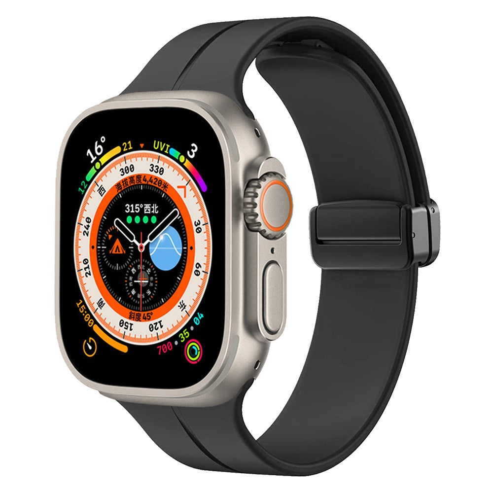 Suitable for Apple Watch 10 ultra2 silicone strap iWatch magnetic buckle strap