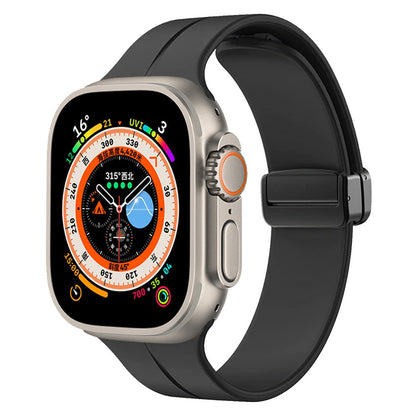 Suitable for Apple Watch 10 ultra2 silicone strap iWatch magnetic buckle strap