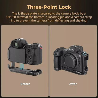 SmallRig L-Plate for Nikon Z 6III – Dual Arca-Swiss, Cold Shoe, Extendable