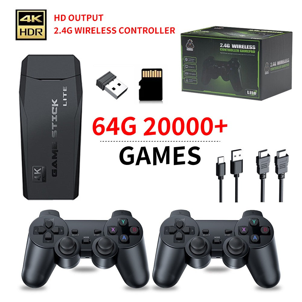 64GB-256GB Retro Games Video Game Console TV Stick 4K HDMI Wireless Controller