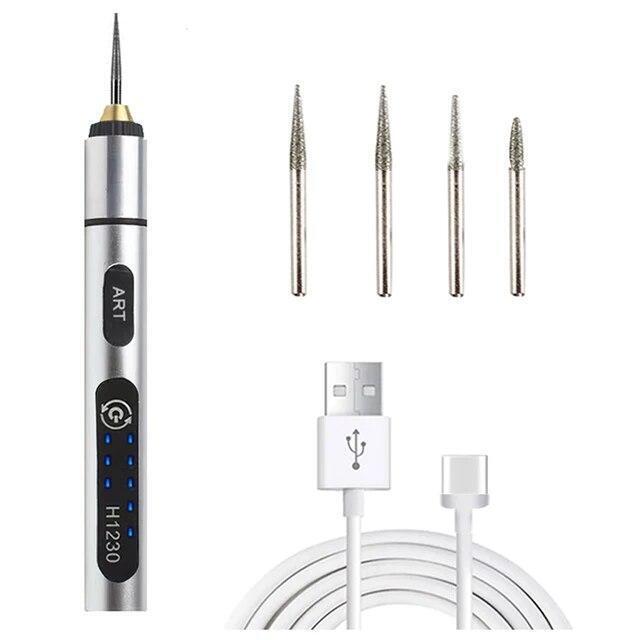 Defabee Engraving Pen with 34Bits, Portable Engraving Pen Electric Cordless Tool