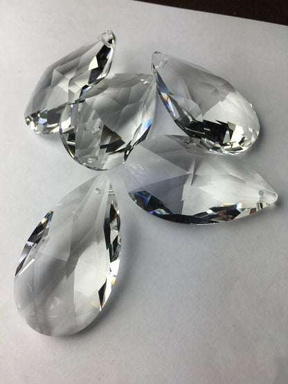 10 2'' Teardrop Prism Pendant Crystal Glass Chandelier Lamp Part Replace Hanging