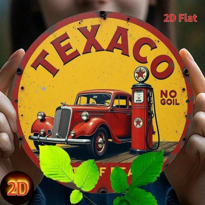 Vintage 8x8 Tin Sign Texaco Gas Station Retro Wall Art for Home Bar Garage