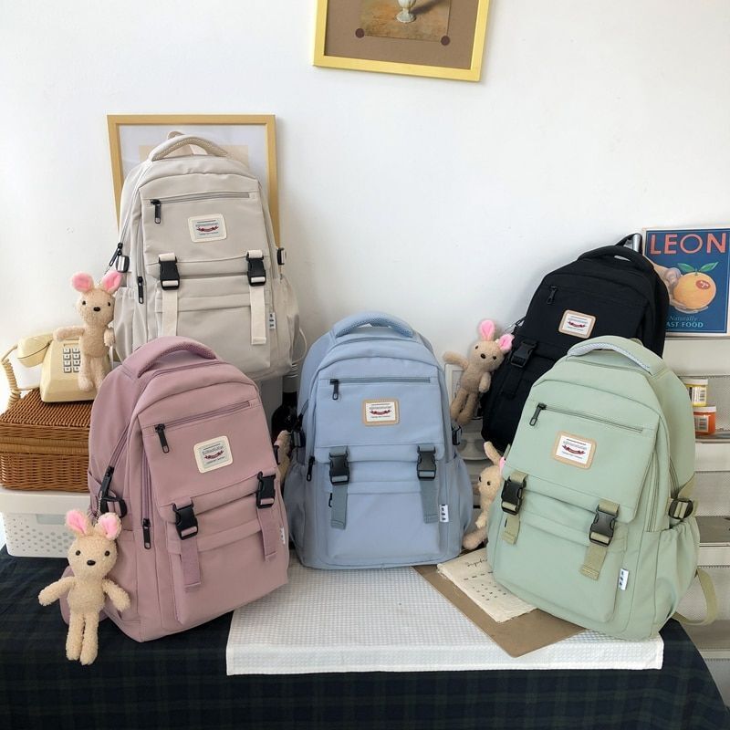 Waterproof Nylon Backpack Students Schoolbag Multilayer Travel Bags 30*14*43 CM