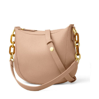 Cow Leather Shoulder Bag Handbag Elegant Black Purse 29*10*19CM Adjustable Strap