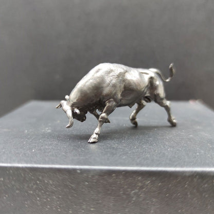 Pure Bronze Black Wall Street Bull Statue Model Ornaments Sculptures HomeDesign