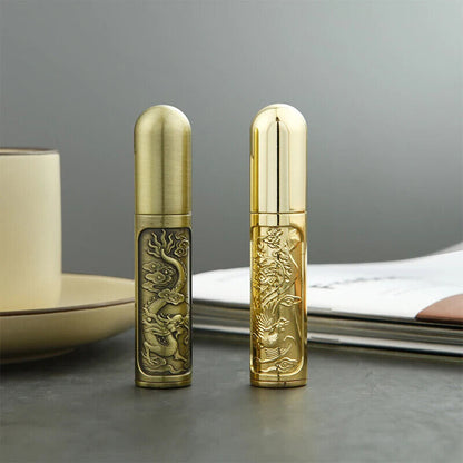 Toothpick Holders Portable Metal Lid Chinese Style Needle Storage Case 8.5x1.7cm