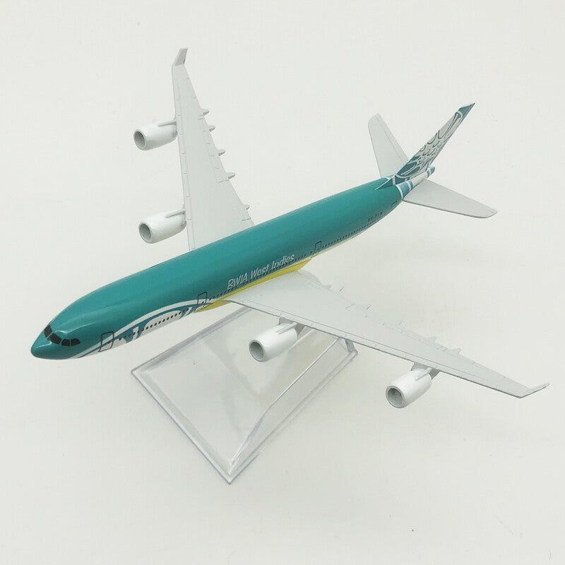 16cm BWIA West Indies Airbus A340 Passenger Airplane Diecast Aircraft Model
