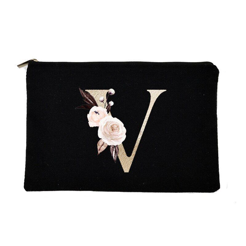 Makeup Bag Letter Print Traveling Case Organizer Storage Pouch Purse 14*22*14 CM