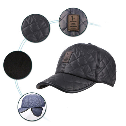 Casual Baseball Caps Warm Hats Sports Caps Bright Leather Casual Hats Men's Hats