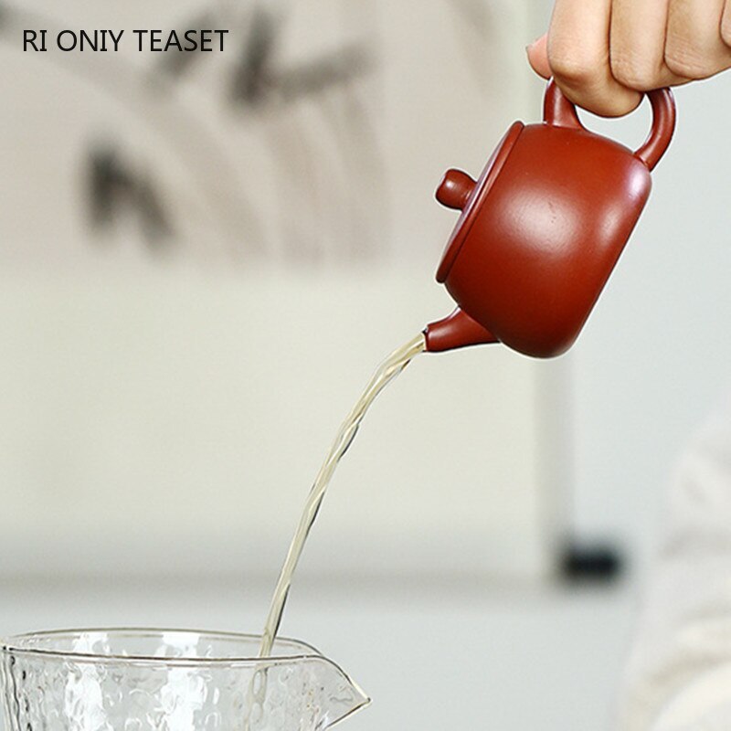 85ml 3.94" Yixing Handmade Purple Clay Teapots Ball Shaped Infuser Tea Pot Decor