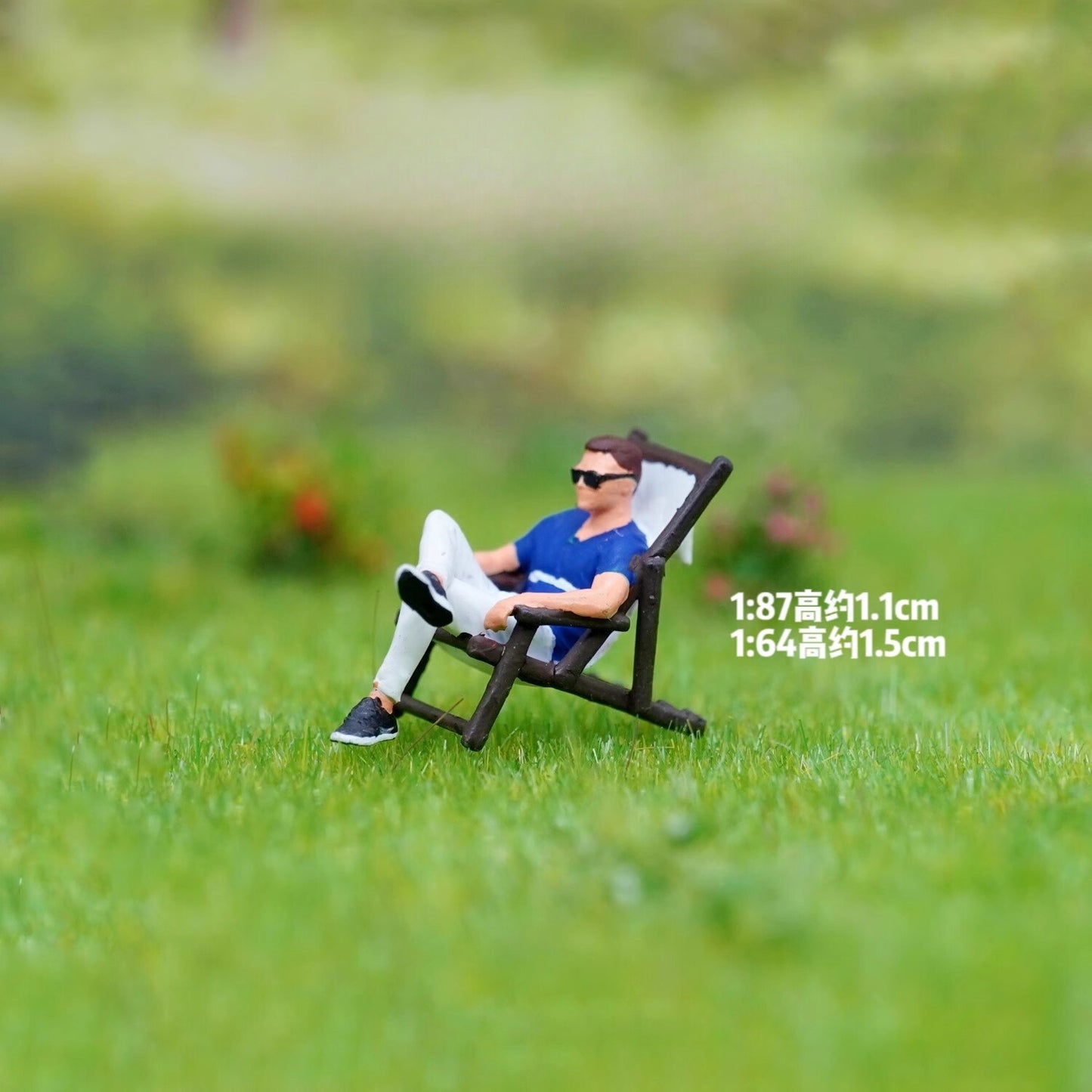 1:64 Scale Figure Model Fishing Sports Scene Display Layout Doll Model
