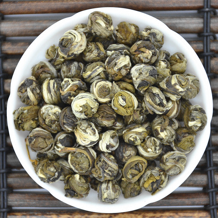 Premium Jasmine Dragon Pearl Loose Leaf Chinese Green Tea Hand Rolled Balls