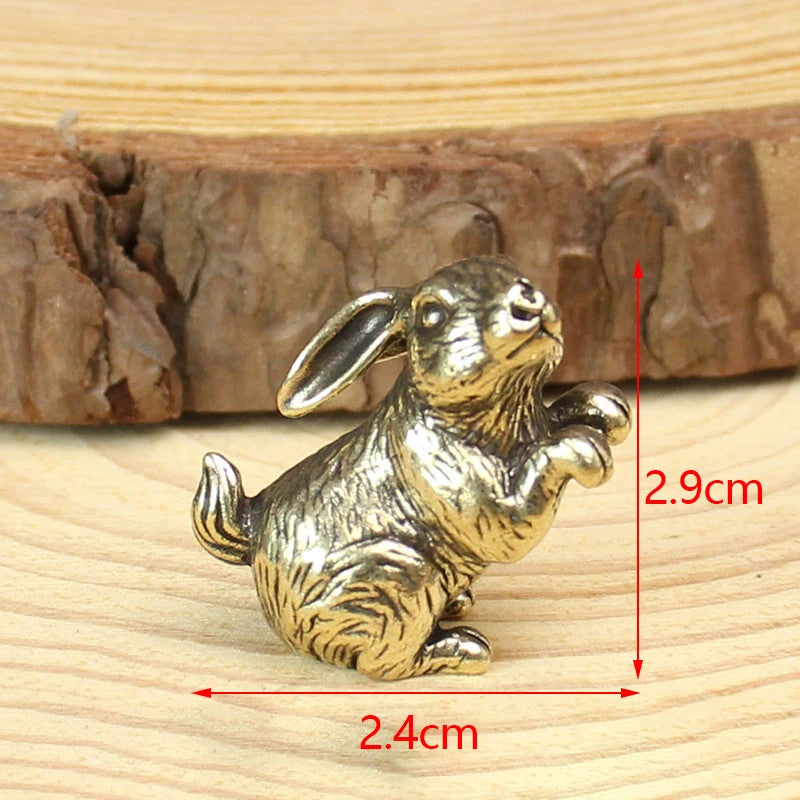 1Pc Chinese Retro Brass Twelve Zodiac Ornaments Statue Home Feng Shui Decoration