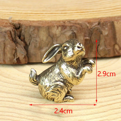 1Pc Chinese Retro Brass Twelve Zodiac Ornaments Statue Home Feng Shui Decoration