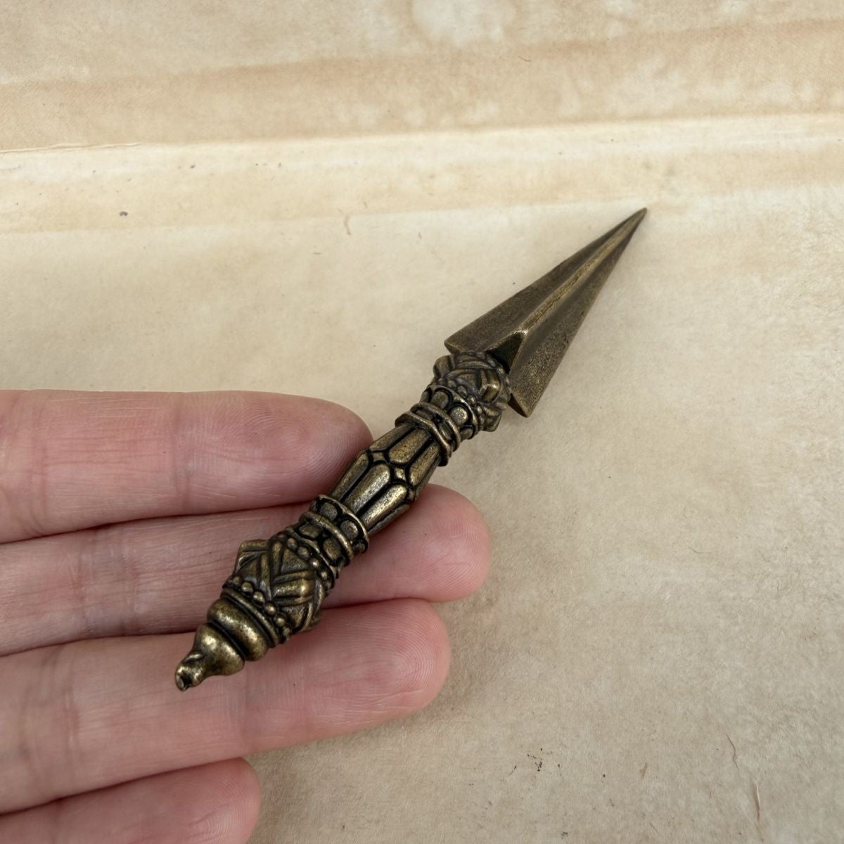 Tibetan Phurba Vajra Pestle Brass Ornament Nepal Handmade Tantric Dharma Tool