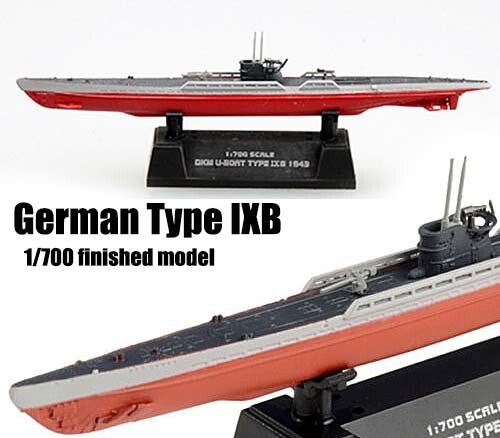 WWII German Type IXB U-9B submarine U-boat 1/700 non diecast Easy model ship