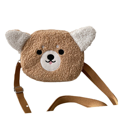 Anime Sheep Handbag Animals Small Phone Purse Bag Lamb Wool Shoulder Bag 1PCS