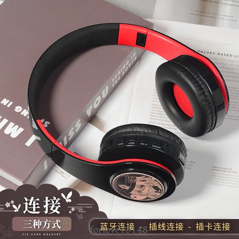 Genshin Impact Hu Tao Bluetooth Headset Comfortable Stereo Fold Headphones Gift