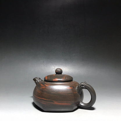 Chinese Yixing Zisha Clay Handmade Exquisite Teapot（六方龙尊 底款：邵雲琴）