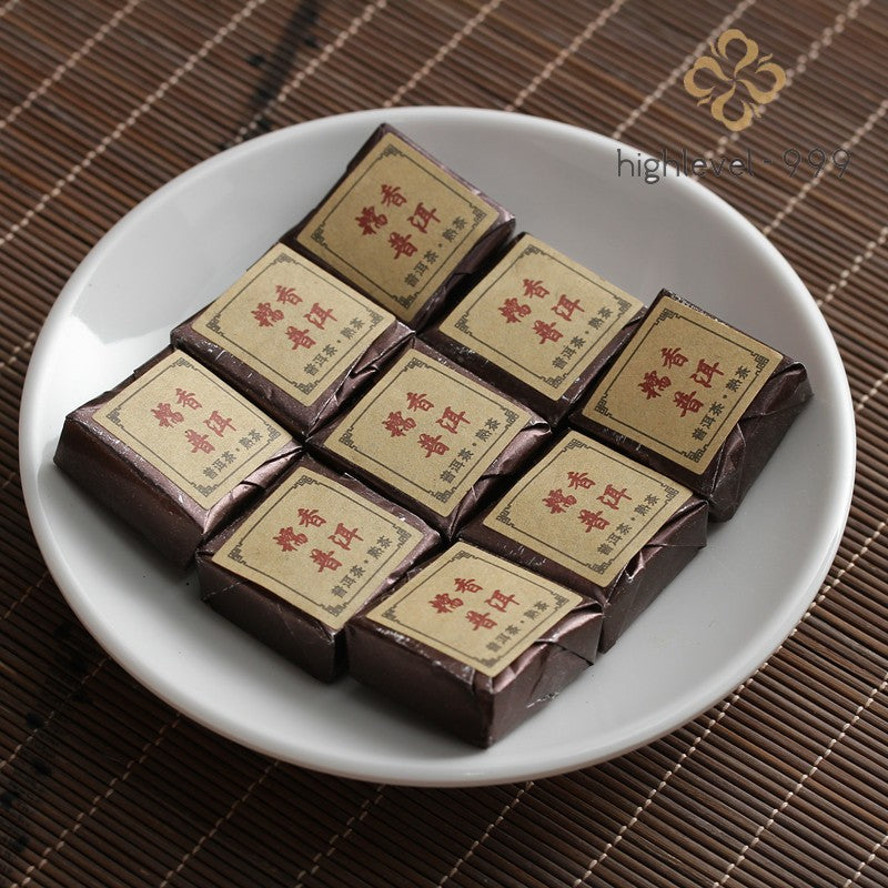 500g Ripe Puer Square Brick Nuomixiang Menghai Yunnan Big Tree Compressed Tea