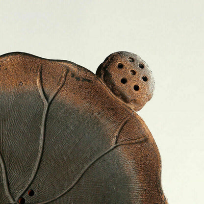 Pottery Holder For Tea Pot Reservoir Plate Antique Style Crude Pottery Round New