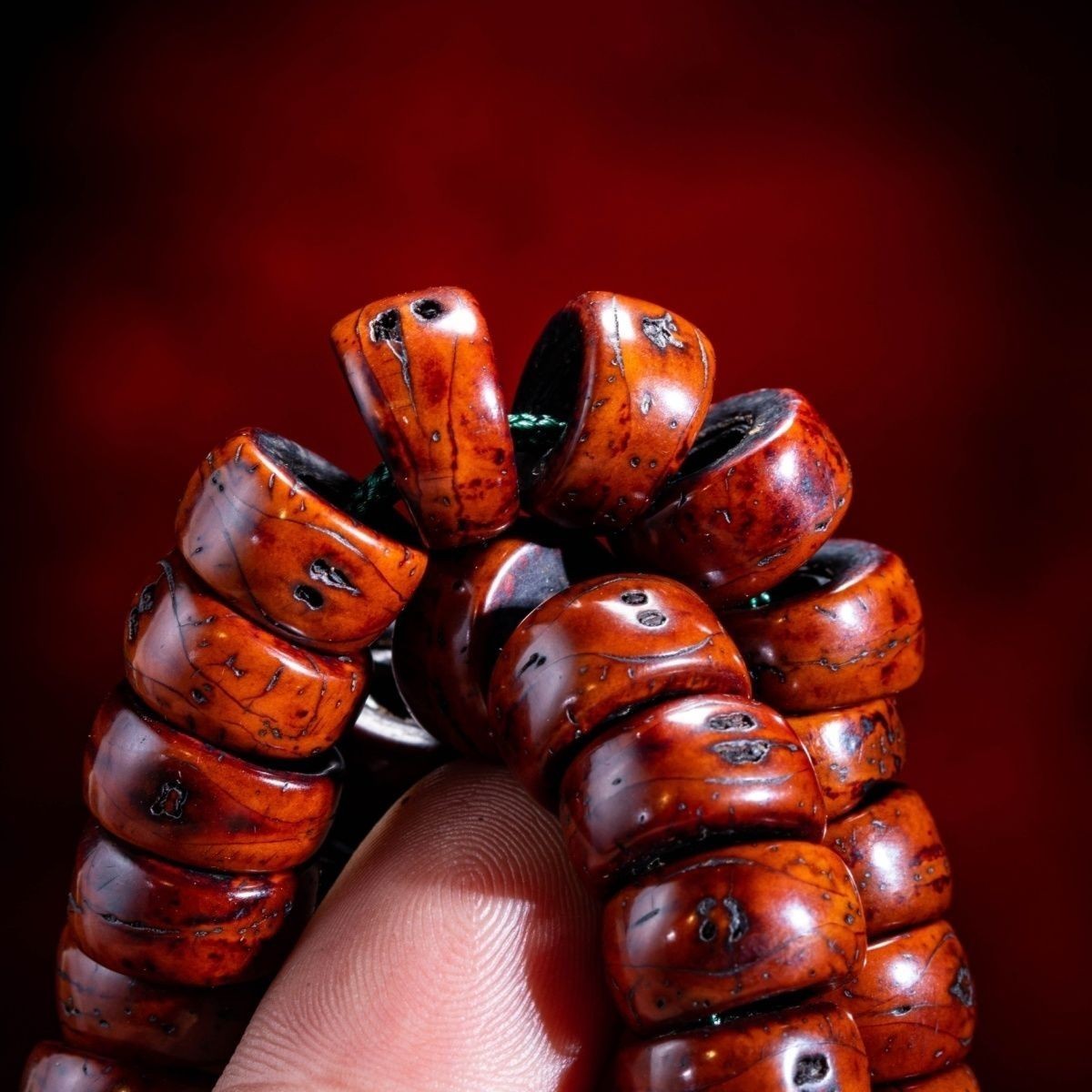 13mm Tibetan Bodhi Feng Eye 108 Bead Mala Prayer Necklace Buddhist Meditation