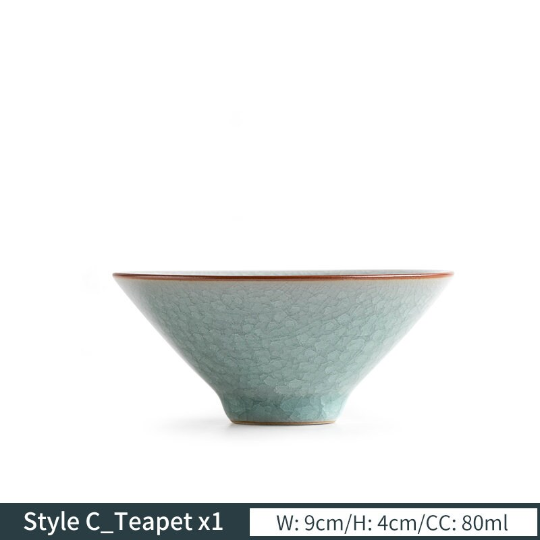 Ice Flower Ceramic Teacup Novelty Kung Fu Cup Drinkware