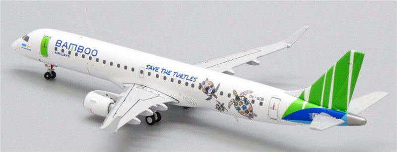 JC Wings Bamboo Airways Save the turtles Livery Emb-190LR OY-GDB 1:400 Model