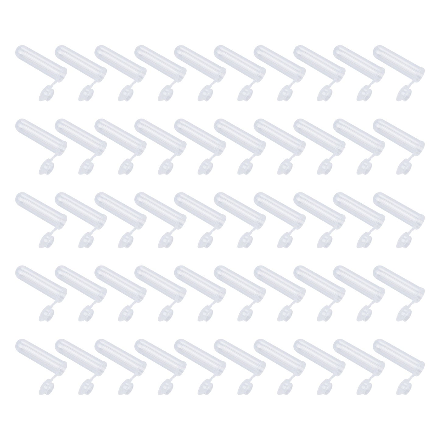 50x 5ml Plastic Centrifuge Lab Test Tube Vial Sample Container Bottle with Cap F