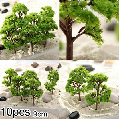 Artificial Miniature Tree 20-70Pcs Plastic Train Scenery Railroad Building Decor