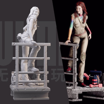 1/24 resin figures model Engineering Team Girl Unassembled Unpainted
