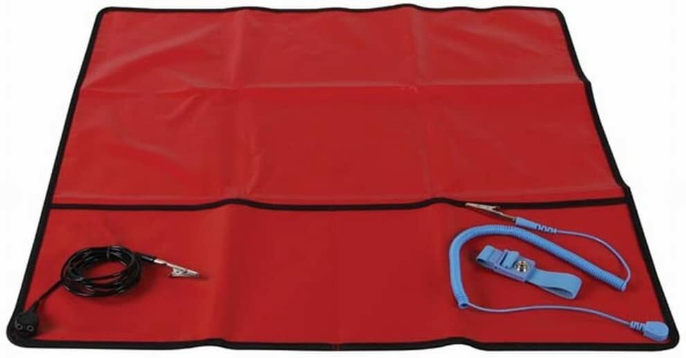 ESD Service Kit - 24" x 26" Anti-Static Mat with Ground Cord, Adjustable Strap