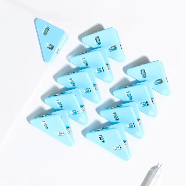 10 PCS Triangle Paper Clips Durable Paper Clamps Protect Book Corner for Student
