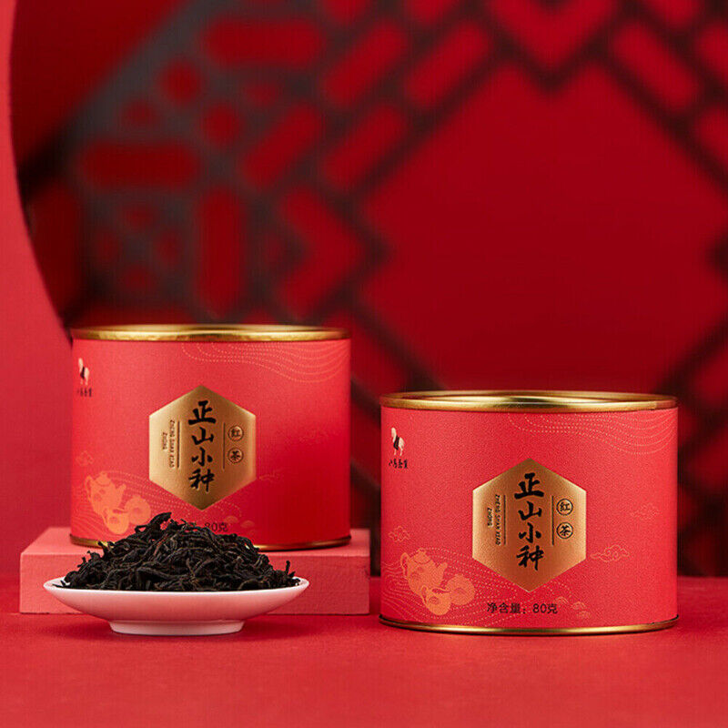 80g Zhengshanxiaozhong Black Tea Genuine Natural Canned Fragrant Tea Health Care