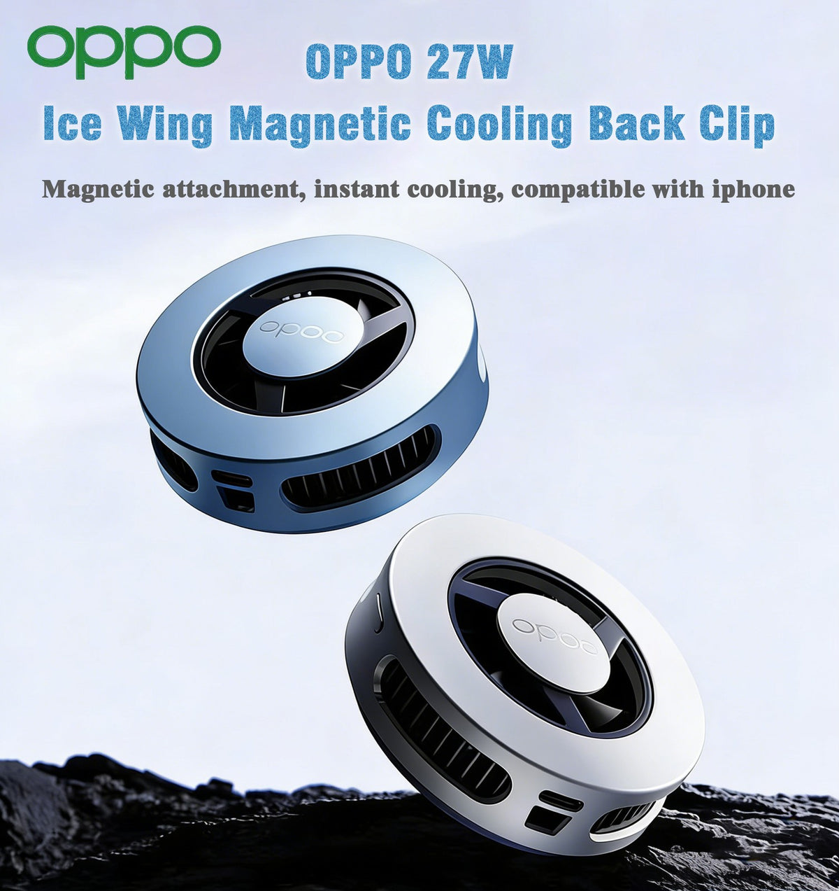 OPPO 27W Mag Cooler for Find 8 Ultra/K13 Turbo –MagSafe, Lightweight Cooling Fan